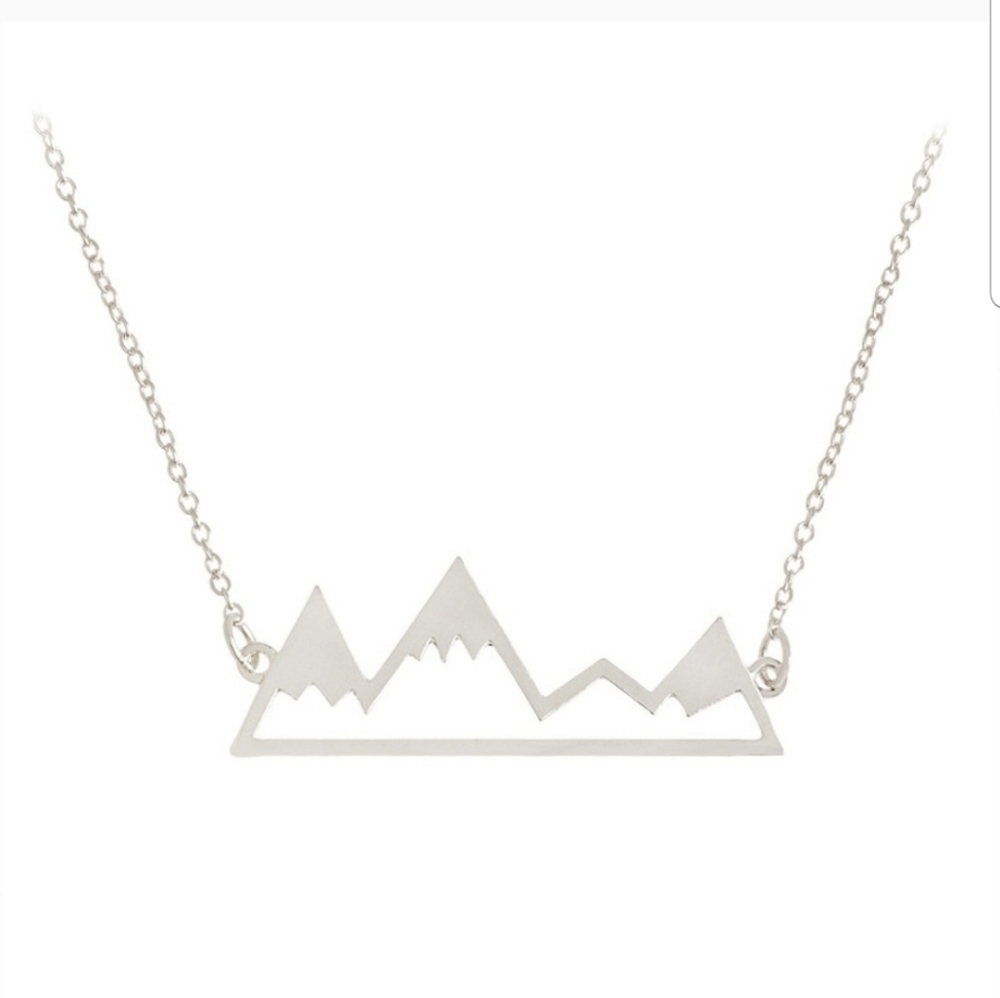 🗻 Cute Silver Mountain Necklace
